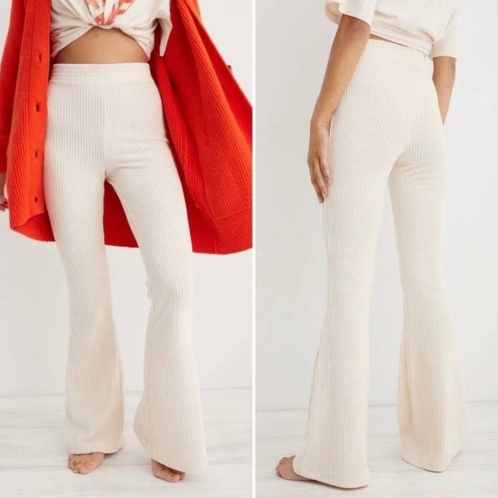 Groove ribbed flare pant